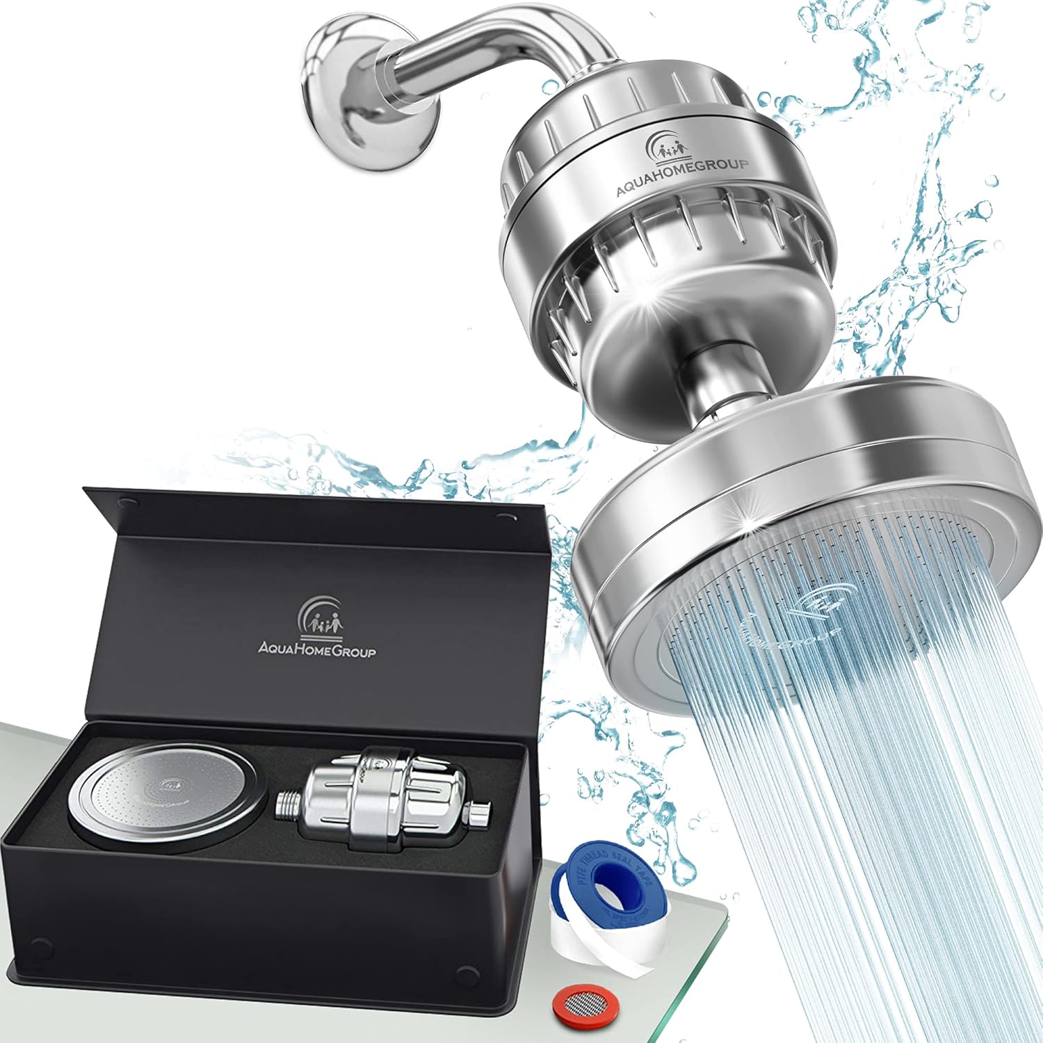 AquaHomeGroup Luxury Filtered Shower Head Set 20+3