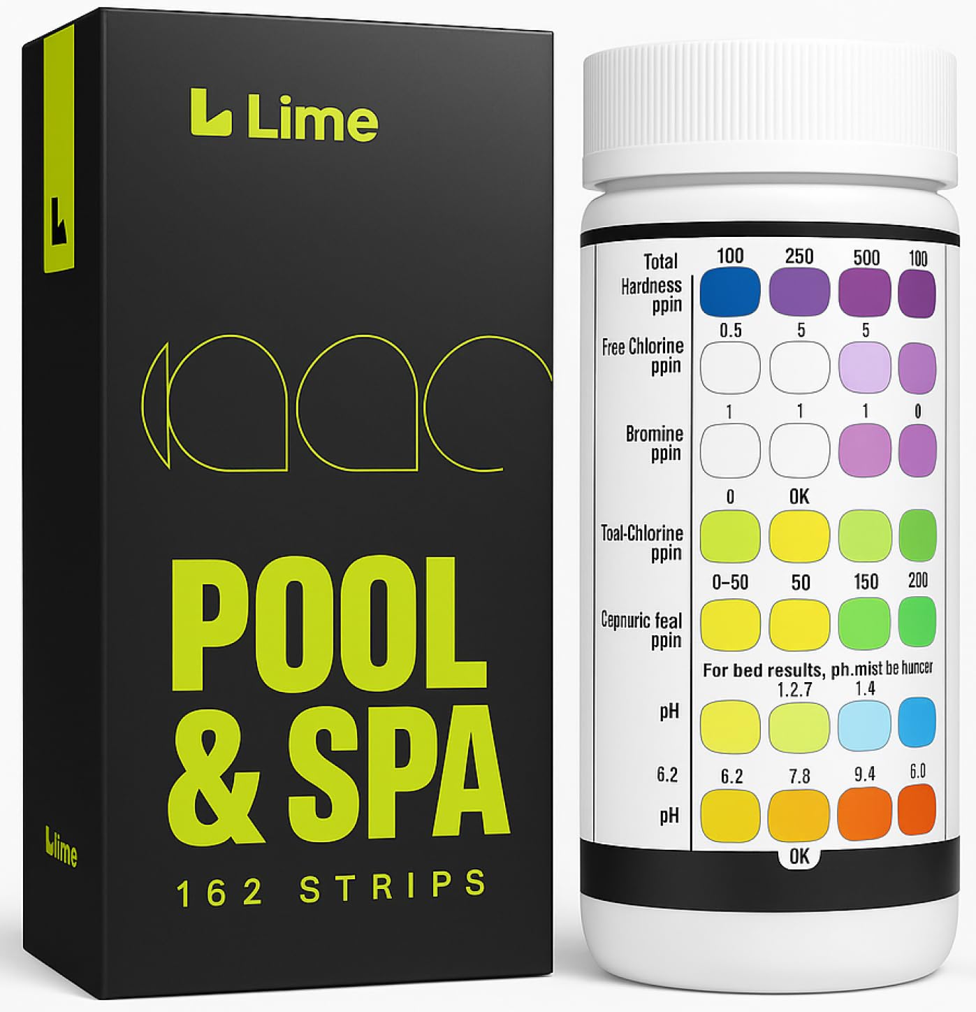 162 Pcs 7-Way Hot Tub Pool Test Strips